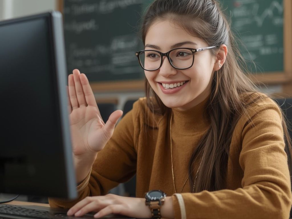 Alumna de un curso onlie dando consentimiento sobre el trtamiento de RGPD